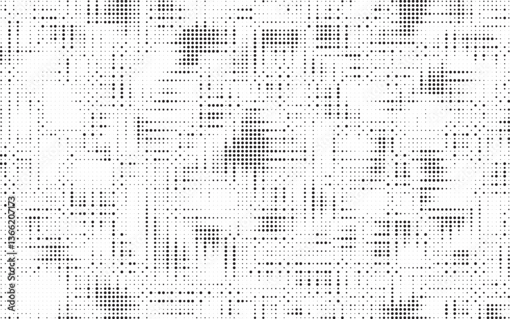 Poster Halftone background vector, abstract backdrop design with two tone pattern and copy space for edit your content. Vector Illustration.