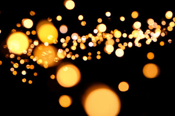 Bokeh de colores sobre fondo negro