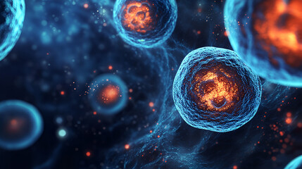 Creative image of embryonic stem cells cellular