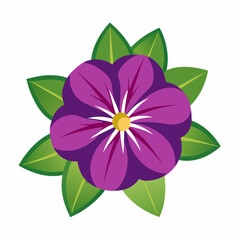 Petunia icon on white background 
