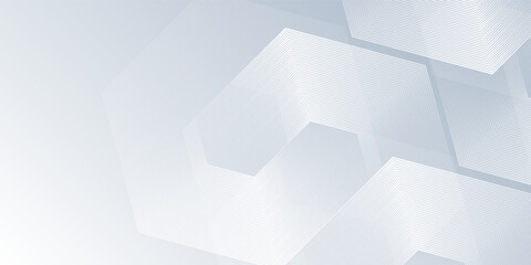 Modern white abstract background with dynamic wavy hexagon texture. suitable for wallpaper background simple