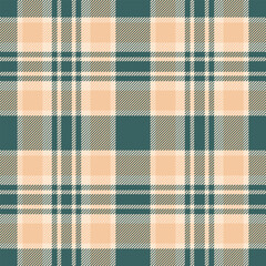 Elegant peach and teal plaid pattern.  Perfect for textile design, website backgrounds, or autumnal themed projects. This seamless texture offers a sophisticated and versatile aesthetic.