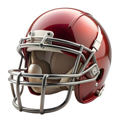 Fototapeta premium American Football Helmet Red, Glossy Finish, Protective Gear