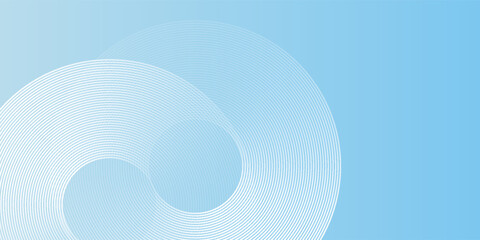 Background minimalist banner pastel colorful  blue and white gradations. Circle effect style modern abstract