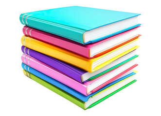 stack of vibrant colored notebooks