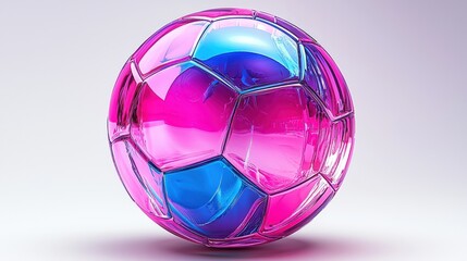 Naklejka premium Artistic mockup of a modern handball featuring elegant minimalist design in vibrant colors