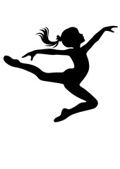 silhouette of a young woman dancing, Gymnast SVG, Gymnast Svg Bundle, Gymnast Silhouette, Gymnast Clipart, Birthday Svg, Baby Shower Svg, Ballerina Svg File