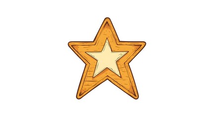 Obraz premium Western Style Cowboy Sheriff Star Font Letter A: Texas Vintage Design Element