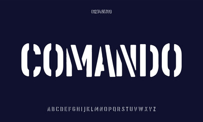 Luxury comando_valenciano alphabet letters font for logo