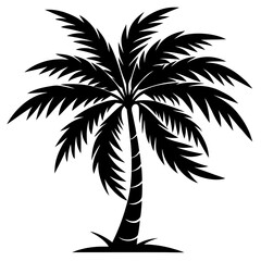 Tropical Tree Silhouette Vector