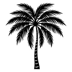 Tropical Tree Silhouette Vector