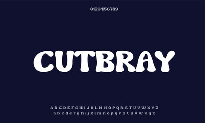 Luxury CUTBRAY alphabet letters font for logo