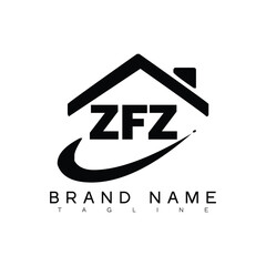 ZFZ letter logo design. ZFZ  business and real estate monogram logo vector template.