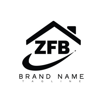ZFB letter logo design. ZFB  business and real estate monogram logo vector template.