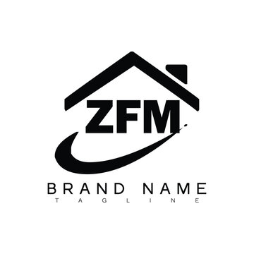 ZFM letter logo design. ZFM business and real estate monogram logo vector template.