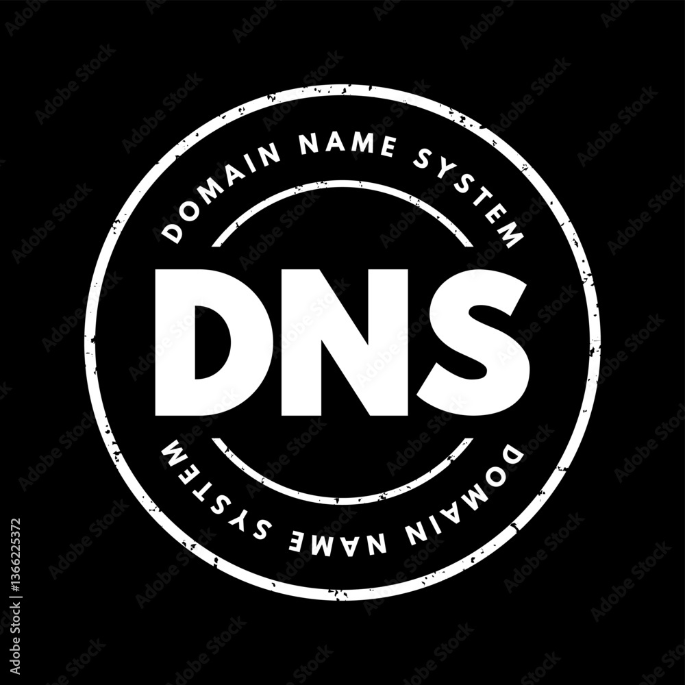 Aufkleber dns domain name system - hierarchical naming system built on a distributed database for computers, s
