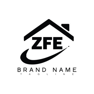 ZFE letter logo design. ZFE  business and real estate monogram logo vector template.