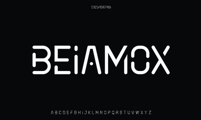 Luxury Beiamox alphabet letters font for logo