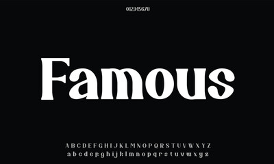 Fototapeta premium Luxury Famous Cool alphabet letters font for logo