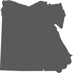Simple Map of Egypt Sihoutte 