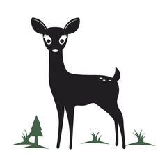 silhouette of a deer