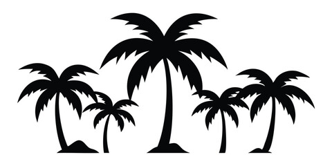 Fototapeta premium palm trees silhouettes