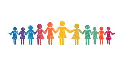 Diverse People Icons Connecting Together for Community and Teamwork Concept