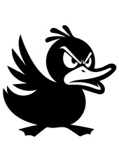 Angry Duck SVG, Duck Svg Bundle, Funny Duck Svg, Duck Cut File, Duck Silhouette, Duck Clipart, Funny Birthday Svg, Lazy Duck Vector Cut File