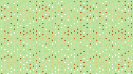 Delightful pastel green background adorned with a playful polka dot pattern in earthy tones.  Perfect for textile design, website backgrounds, or cheerful branding.
