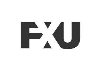 FXU logo design. Initial letter F X U bold font style for tech startups, consulting, corporate branding. Creative company name, headlines typography identity, trendy logotype.