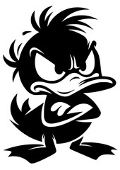 Angry Duck SVG, Duck Svg Bundle, Funny Duck Svg, Duck Cut File, Duck Silhouette, Duck Clipart, Funny Birthday Svg, Lazy Duck Vector Cut File