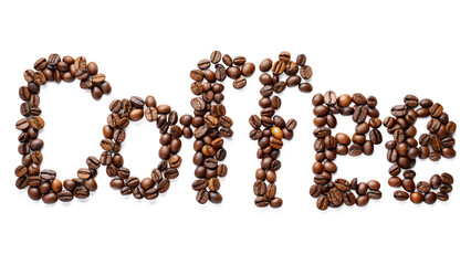 coffee beans isolated on white background