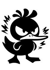 Angry Duck SVG, Duck Svg Bundle, Funny Duck Svg, Duck Cut File, Duck Silhouette, Duck Clipart, Funny Birthday Svg, Lazy Duck Vector Cut File