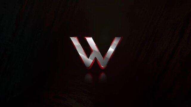 W Logo, W Letter Logo Animation On Black Background 