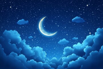 space night sky with cloud and star, abstract background. High quality photo
