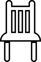 Armchair, sofa black icon line isolated on transparent background