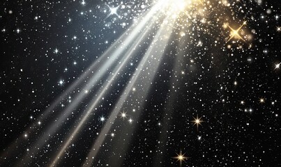 Radiant starlight beams through the cosmos