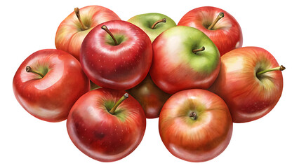 A Delicious Pile of Ripe Red and Green Apples Ready for Harvest