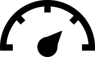 Speedometer icon. Speed indicator icon flat. isolated on transparent background