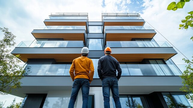 Modern Building Construction: Architects Reviewing Design