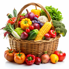 basket with vegetables