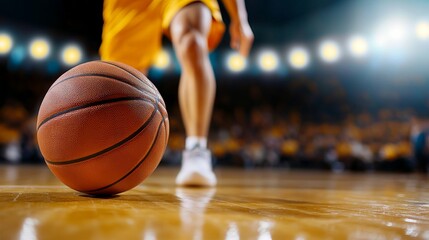 Dynamic Basketball Action with Focus on Ball and Player Movement