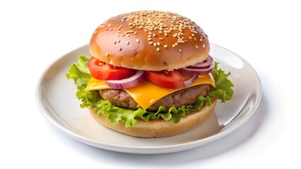 burger on a plate