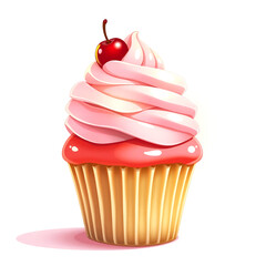 Cherry Malt Milkshake Cupcakes