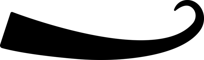 Sporty swirling tail icon in flat. isolated on transparent background