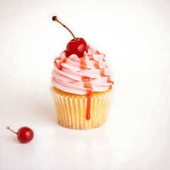 Cherry Malt Milkshake Cupcakes
