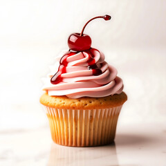 Cherry Malt Milkshake Cupcakes
