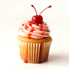 Cherry Malt Milkshake Cupcakes