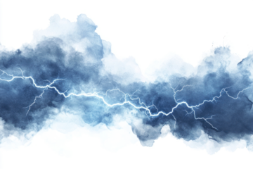 PNG Lightning illustration watercolor storm.