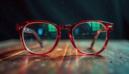 Old school glasses perched on nose, glasses, nose